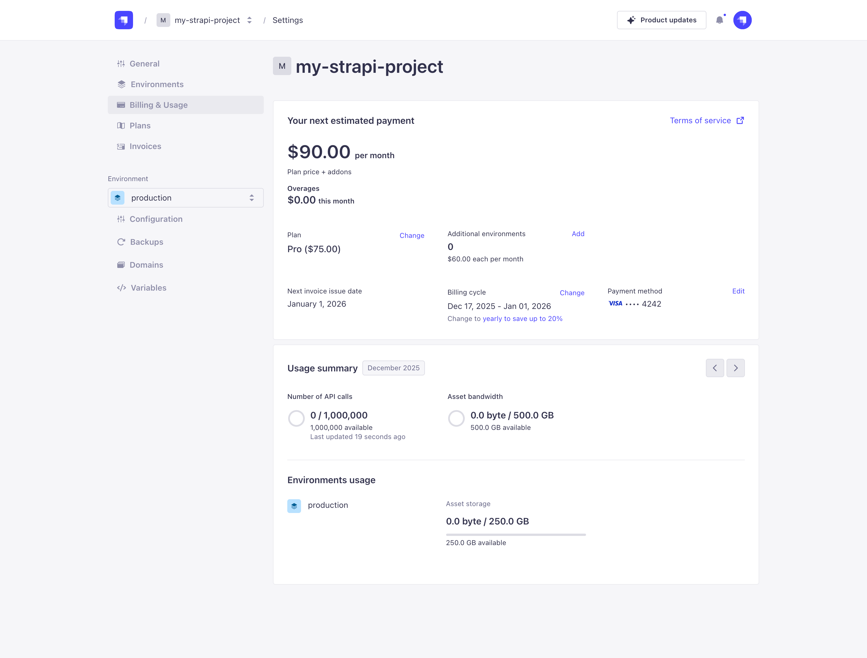 Project billing