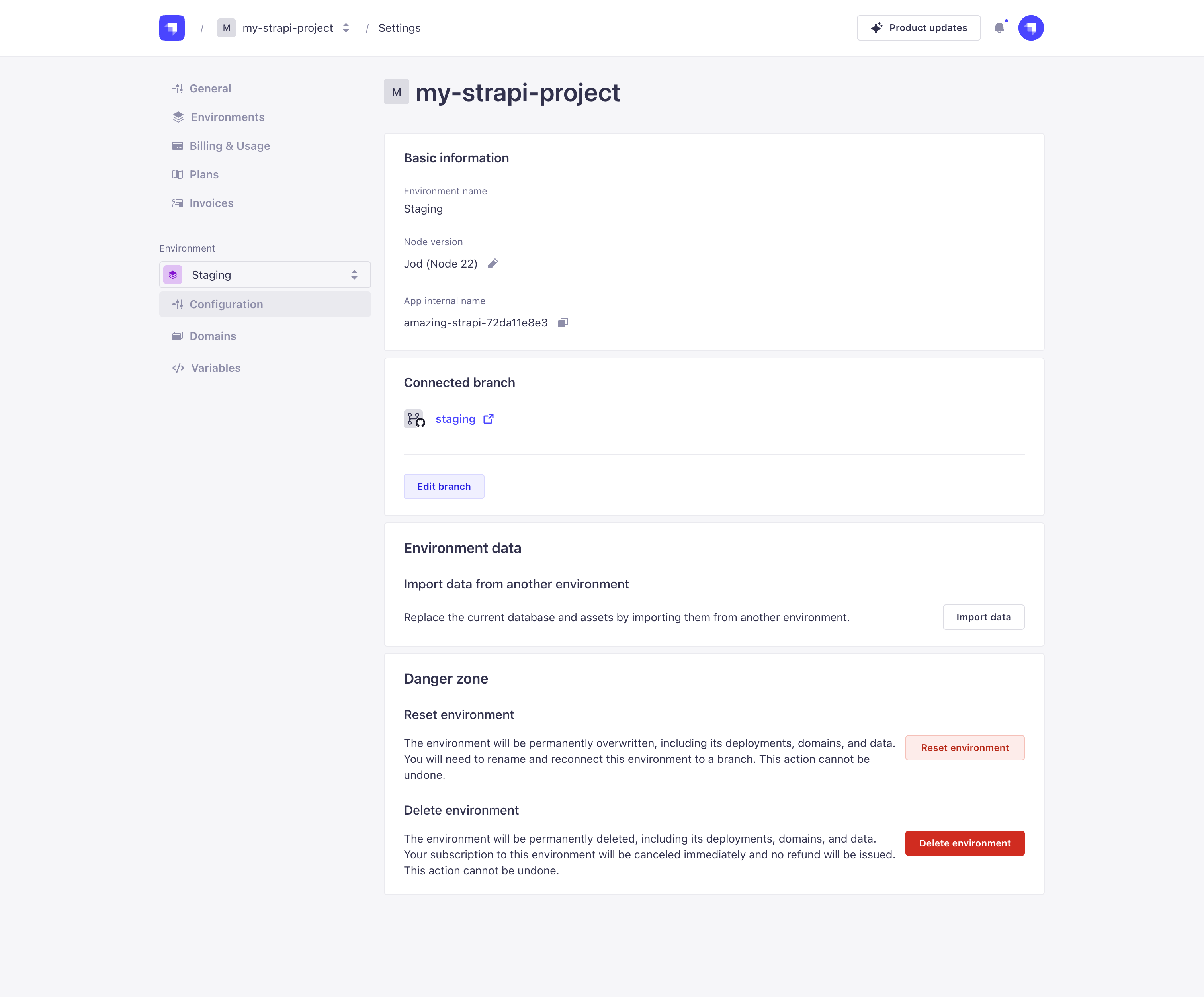 Project invoices